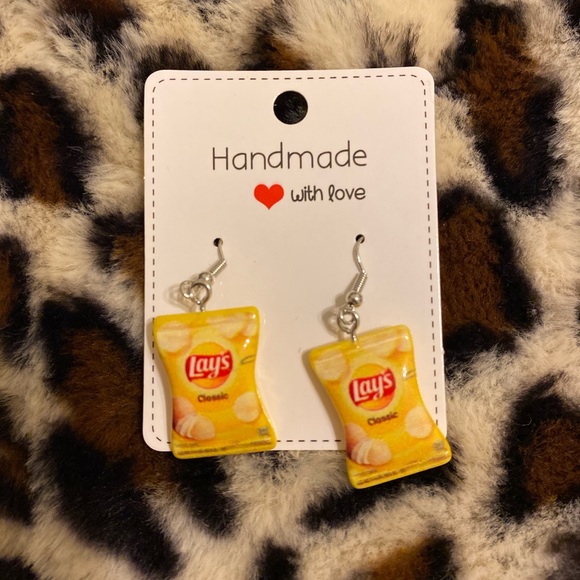 Jewelry - LAYS CHIPS HANDMADE EARRINGS 💛